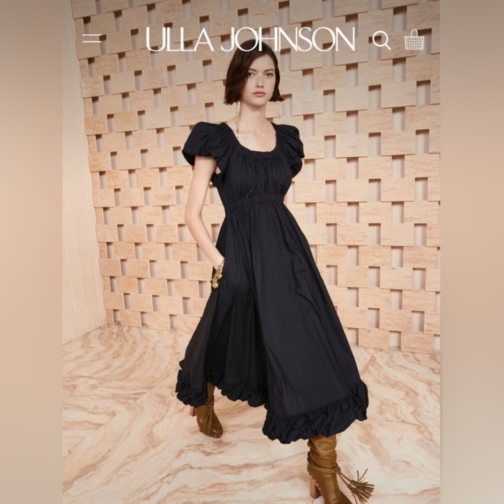 Ulla Johnson black Nanette Midi dress size 8